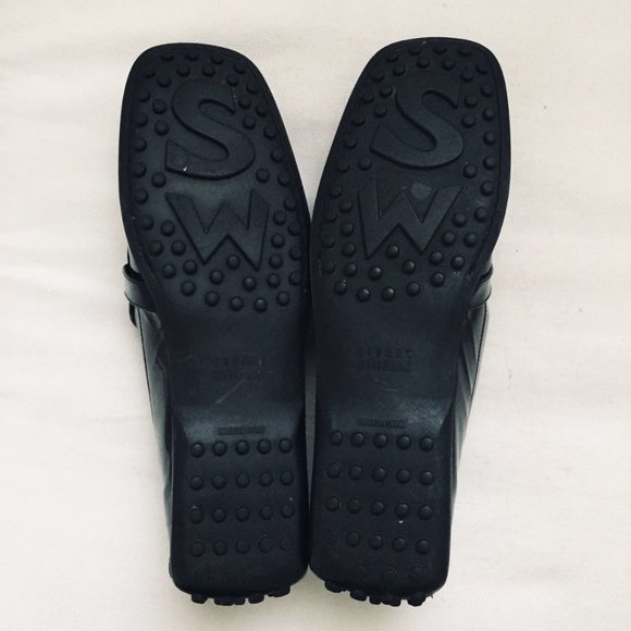 Stuart Weitzman Black Patent Penny Loafer 7.5B - Picture 9 of 12